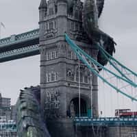 Percy Jackson Giant Tentacle Wraps Tower Bridge