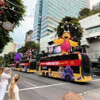McDonald's Characters Parade on Buses