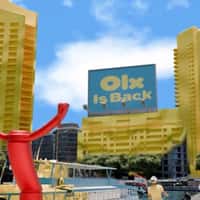 OLX Paintballs Splash Yellow on Beirut Buildings