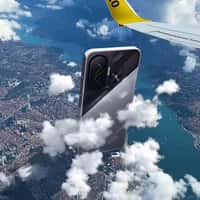 POCO Giant Smartphone Installation Seen from the Sky