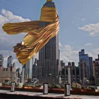 Project Runway NYC Landmarks Draped in Gold Cloth