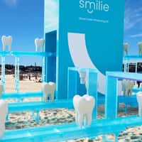 Smilie Giant Teeth Whitening Installation on Beach