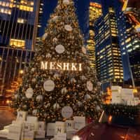 MESHKI Car Delivers Gifts to Christmas Tree