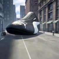 Balenciaga Giant Puma Sneaker Glides Through City