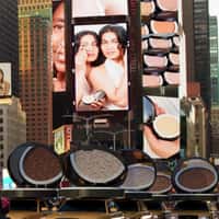 bareMinerals Giant Compacts Atop Taxis