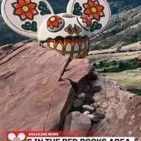 deadmau5 Mouse Head Towers at Red Rocks