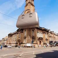 Strathberry Giant Bags Display in Edinburgh