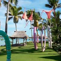 Kulani Kinis Giant Bracelets Rolling at Beach Resort