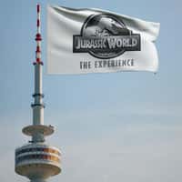 Jurassic World: The Experience Flag at Olympic Tower