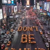 A$AP Rocky Cars Form "Don't be Dumb" in Times Square