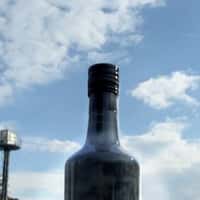 Fernet 777 Giant Bottle Emerges from Planetarium