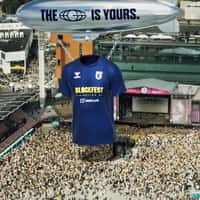 Gilla FC Giant Jersey Suspended on Blimp