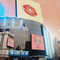 Madison Square Garden Giant Kiss on Billboard