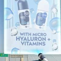 Nivea Giant Spray Bottle Projects Holographic Ads