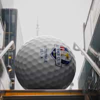 Ryder Cup Golf Balls Cascade from Subway Train