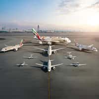 Emirates UAE Flag Spectacle on Tarmac
