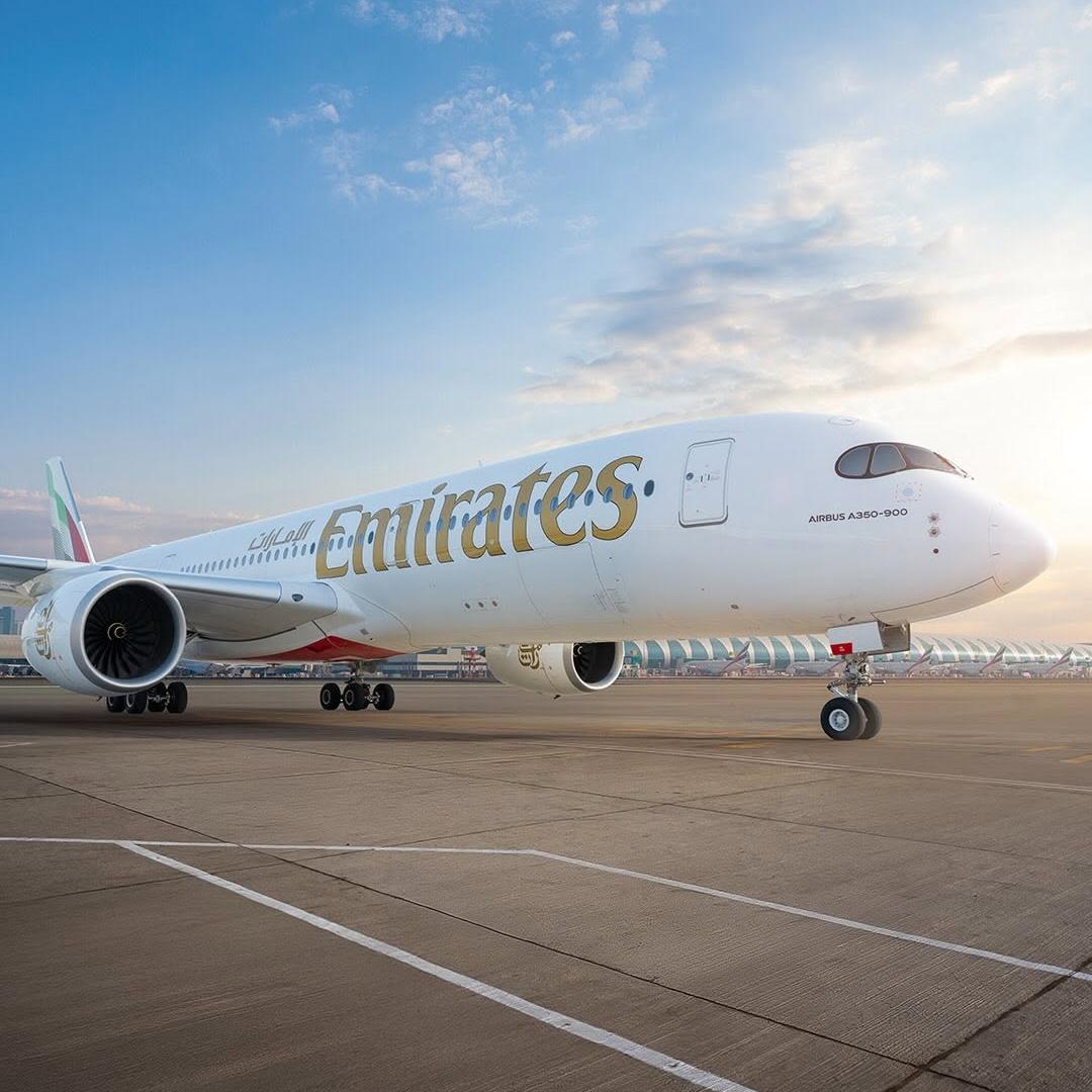 Emirates Giant Letters Attach to Plane