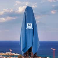 The Ellinikon Tower Covered in Giant Cloth