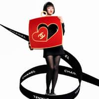 Chanel Flowing Ribbon Forms “Love”