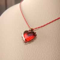 Lalique Floating Red Heart Crystals at Rue Royale