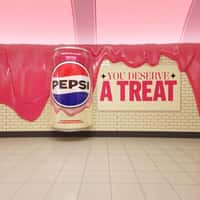 Pepsi Giant Hand Grabs Pink Can in Tunnel