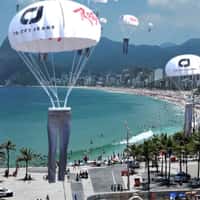 Colcci Jeans Parachuting on Copacabana Beach