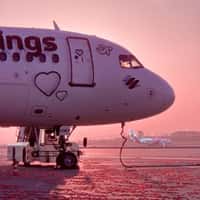 Eurowings Glowing Plane for Valentine's Day