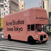 Acne Studios Double-Decker Bus in Shibuya Crossing