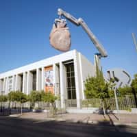 Hygeia Hospital Giant Beating Heart Sculpture 