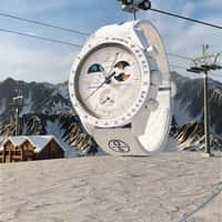Swatch Giant Watch on Cable at French Alps