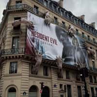 Capcom Giant Zombie Hands Hold Banner