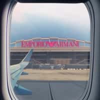 Armani Beauty Hangar Sign Lights Up Pink