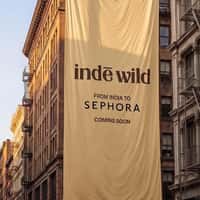 Indē Wild Giant Banner Unfolds at Sephora SoHo