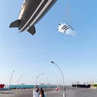 Foot Locker Giant Blimp Carries Giant Shoe