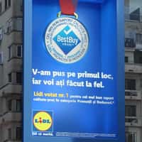 Lidl Building Ad Opens to Reveal Medal