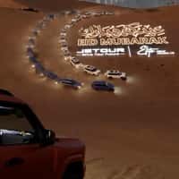 Jetour SUVs Form Moon at Dubai Desert