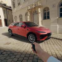 Lamborghini Red Car Customized Digitally