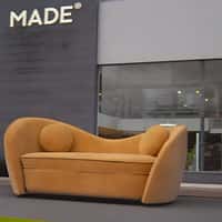 Made Brown Sofa Driving Through Street
