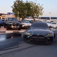 Automax BMW Car Drifts to Trailer Truck