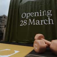 The Commons Health Club Giant Gym Props