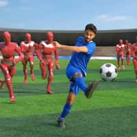 Lenovo Football Ball Kicked from Street to Stadium