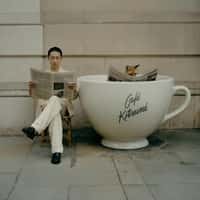Maison Kitsuné Fox Sits on Giant Coffee Cup