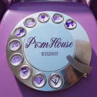 Windsor Giant Rotary Phone on Cobblestone Street