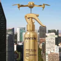 Pantene Giant Drone Carrying Giant Bottle
