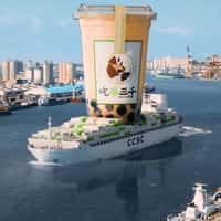 Chicha San Chen Giant Bubble Tea Reveal on Ship