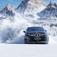 BMW Car Writes Happy Season in Snow