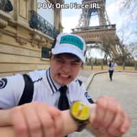One Piece Elastic Arms Swing From Eiffel Tower