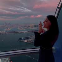 Ain Dubai Glowing Boats Form Heart and Arrow