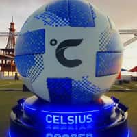 Celsius Helicopter Airlifts Giant Soccer Ball