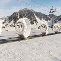 Swatch Giant Watches Move on Conveyor Belt